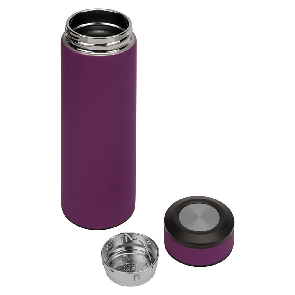 Термос "Confident", металл, 420 мл, фиолетовый, черный - 2