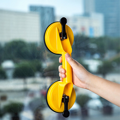 Стеклодомкрат Deli YS EDL-XP22, двойной, до 80 кг, желтый - 10