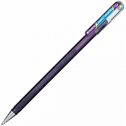 Ручка гелевая "Dual Metallic", 1.0 мм, фиолетовый, стерж. фиолетовый