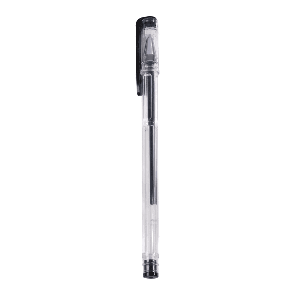 Ручка гелевая "Office Products", 0.5 мм, прозрачный, стерж. черный - 2
