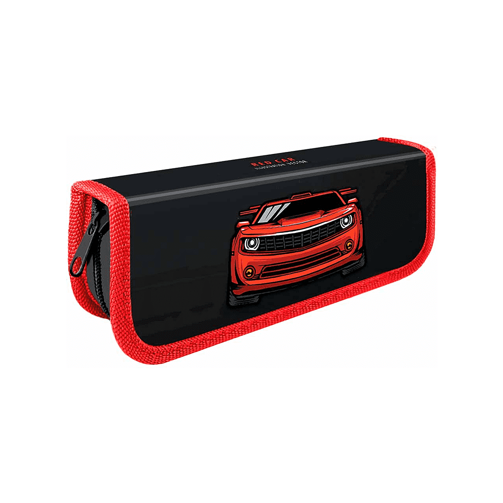 Пенал "Красное авто", 1 отделение, черный, красный