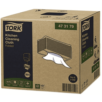 Материал нетканый Tork Premium для кухни в салфетках, 1 слой, W4, 75 листов - 2