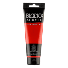 Краски акриловые "Blockx", 456 яркий красный, 120 мл