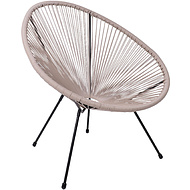 Кресло садовое AksHome RIMINI, искусственный ротанг, коричневый