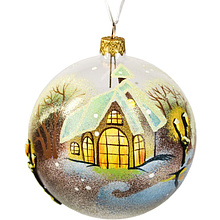 Шар елочный декоративный "Рождественский дом"