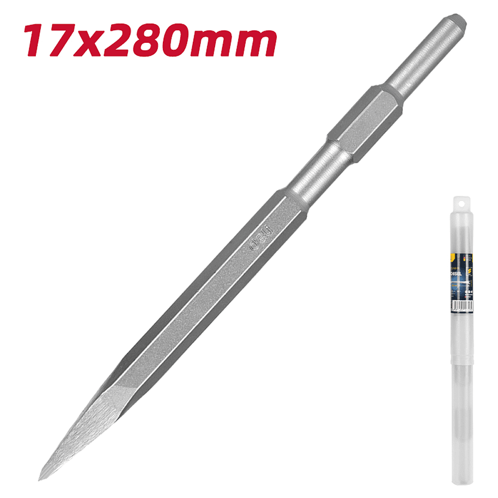 Зубило пиковое Deli YS EDH-HJZ017-E1, для отбойного молотка, 17 x 280 мм, HEX - 4