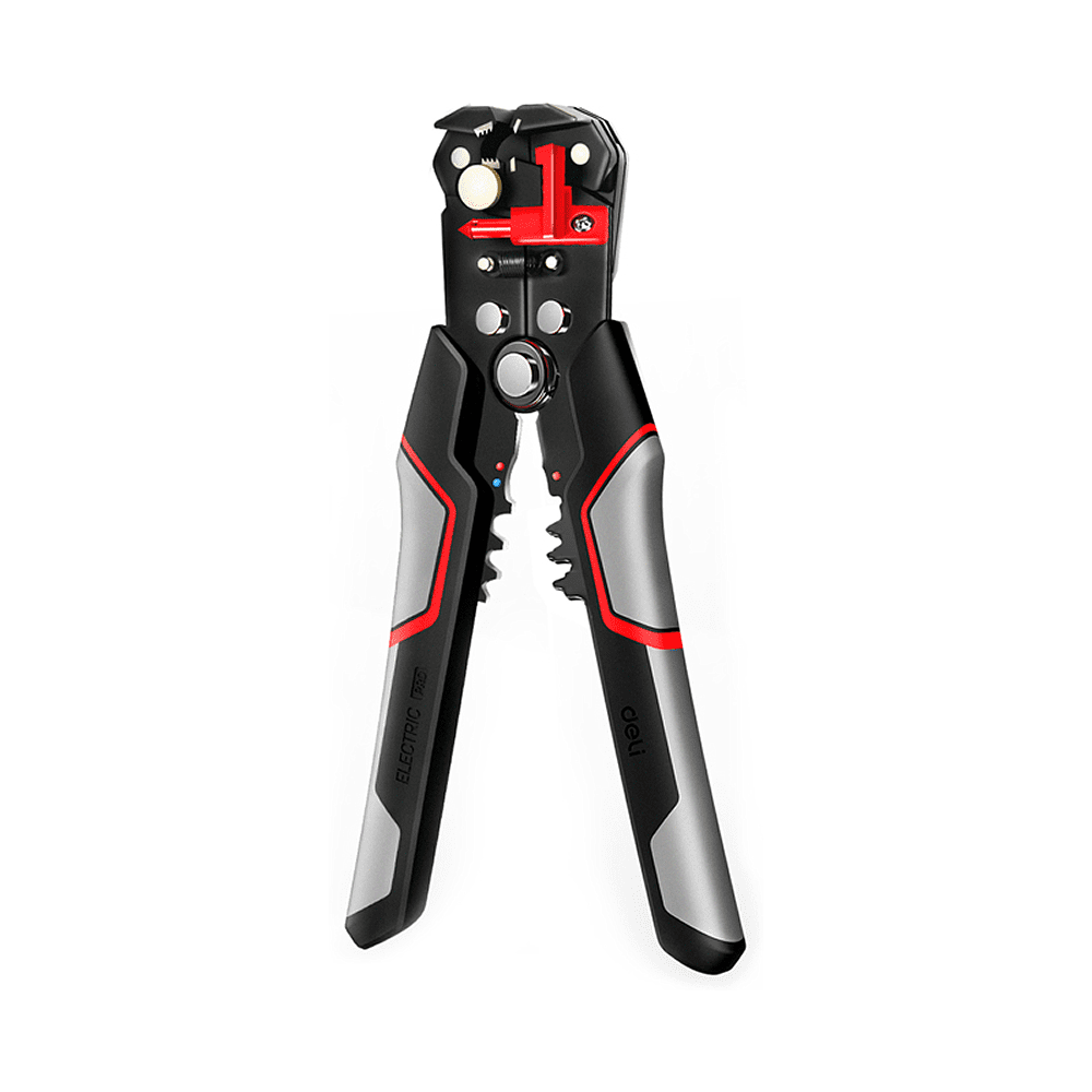 Съемник изоляции автоматический "Deli", 205 мм, черный, красный