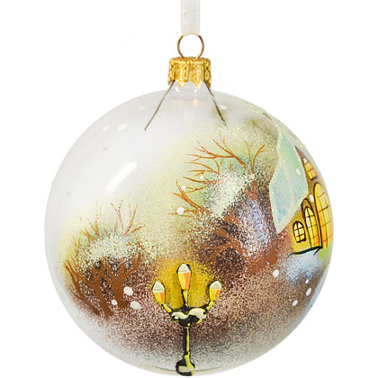 Шар елочный декоративный "Рождественский дом", разноцветный - 2