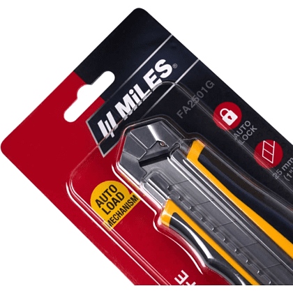 Нож строительный "Kangaro Miles FA2501G", 25 мм, усиленный - 2