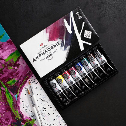 Краски акриловые Мастер Класс, 8 цвет, 18 мл. - 5