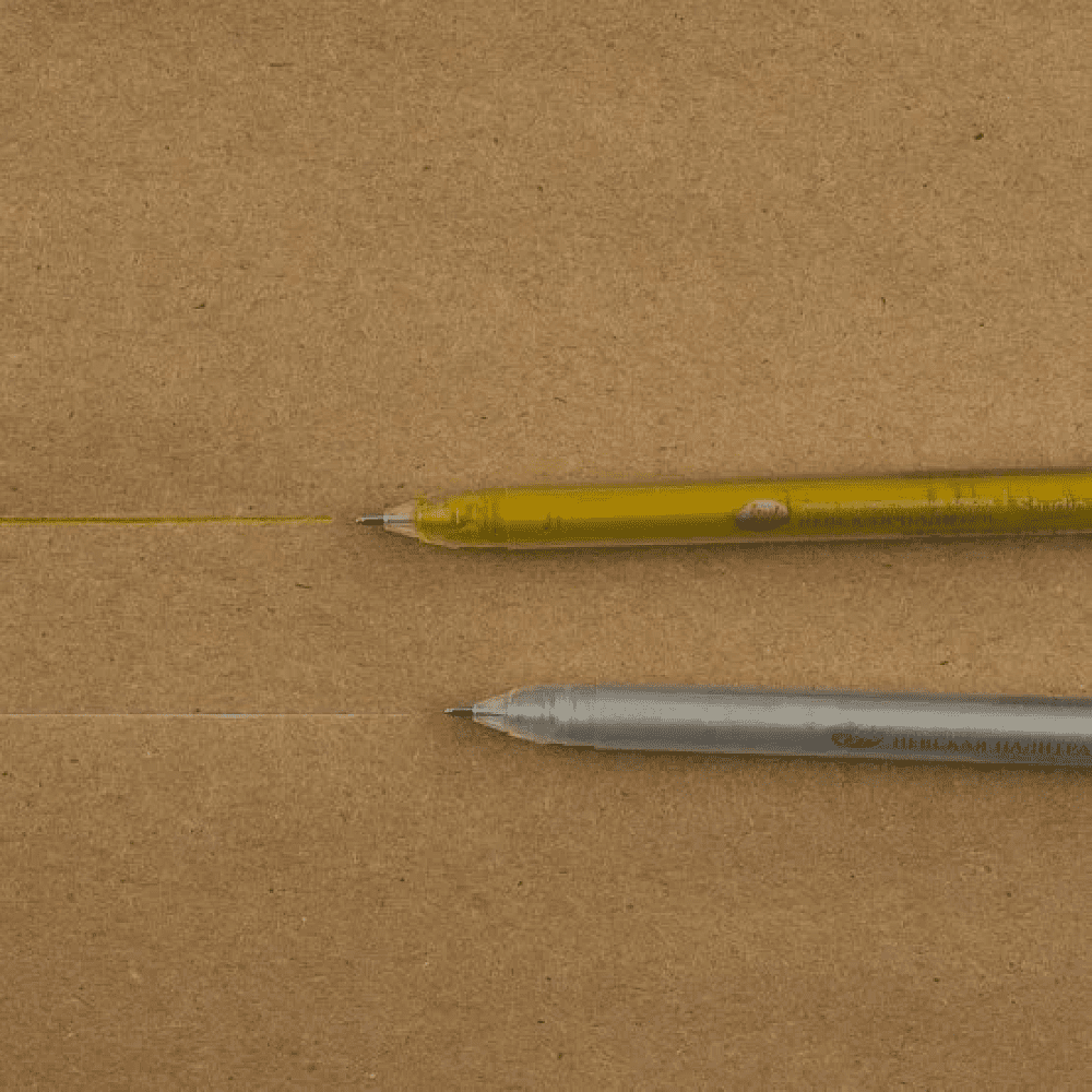 Ручка гелевая "Сонет", 0.5 мм, 2 шт., серебро, золото - 8