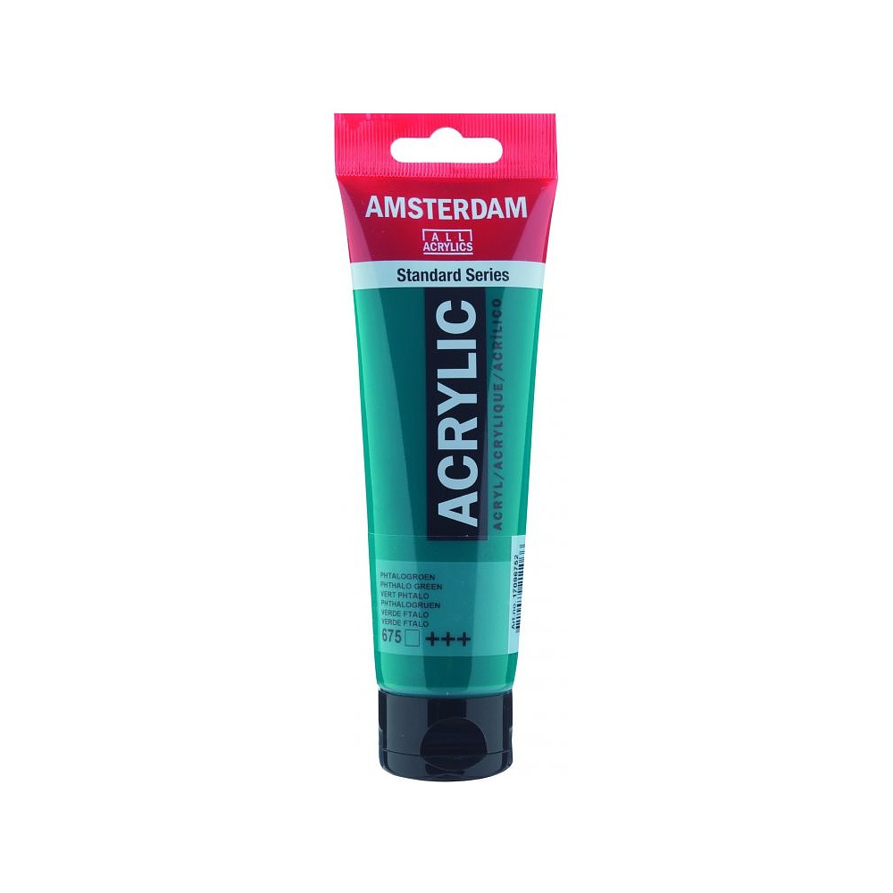 Краски акриловые "Amsterdam", 675 зелёный ФЦ, 120 мл, туба