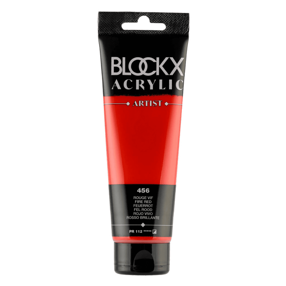 Краски акриловые "Blockx", 456 яркий красный, 120 мл