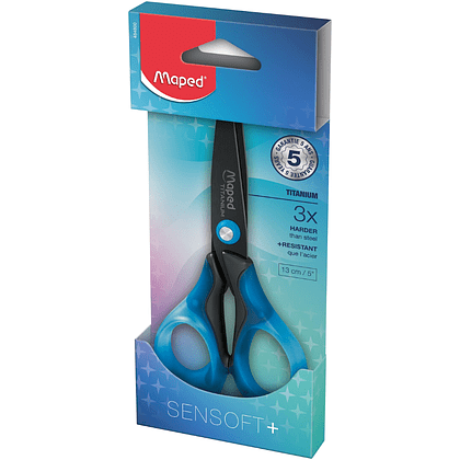 Ножницы "Sensoft", 13 см, ассорти