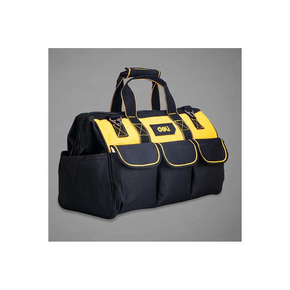 Сумка для инструментов Deli YS EDL430117, 400х200х270 мм, ткань Oxford, черный, желтый - 2