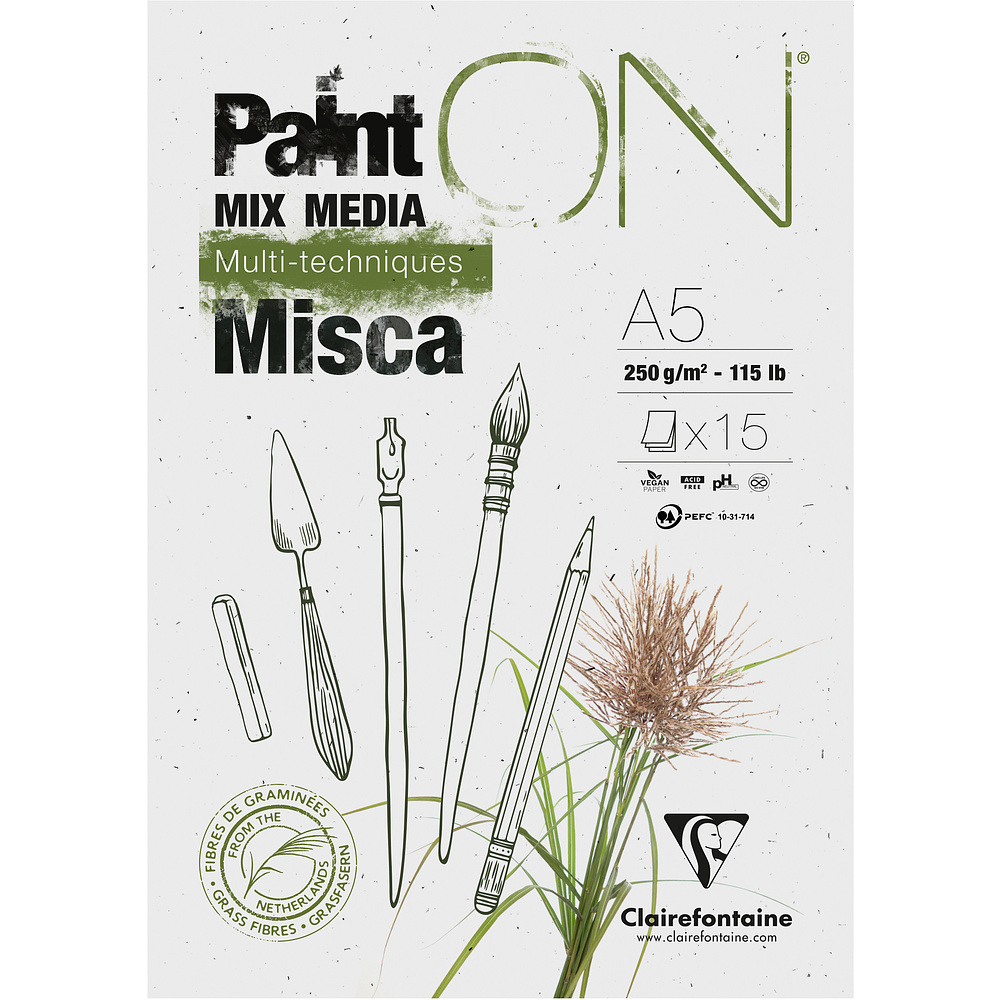 Блок-склейка "Paint`On" Misca, A5, 250г/м2, 15 листов