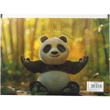 Папка-конверт на молнии "Panda", A4, разноцветный