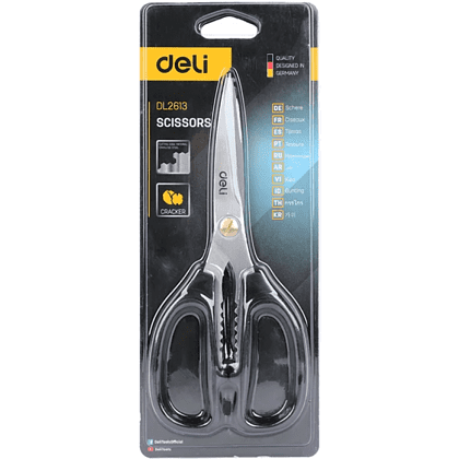 Ножницы универсальные Deli YS EDL2613, 195 мм, черный - 7