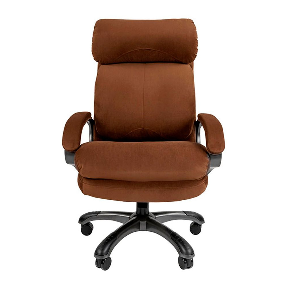 Кресло для руководителя "Chairman Home 505", велюр, пластик, коричневый - 2
