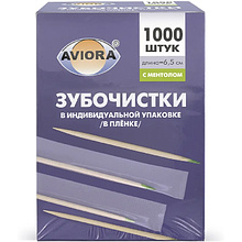 Зубочистки в индивидуальной PP упаковке, с ментолом, 1000 шт/упак