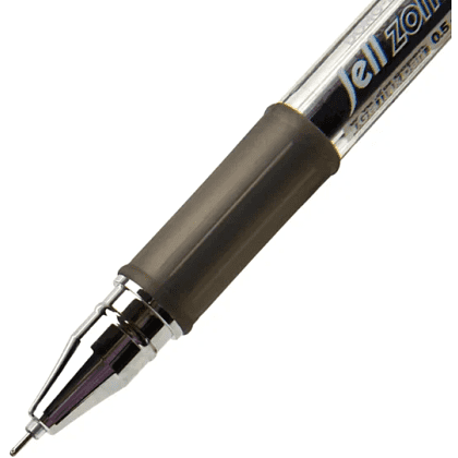 Ручка гелевая "Jell-Zone Standard", 0.5 мм, прозрачный, стерж. черный - 2