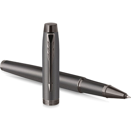 Ручка-роллер Parker "IM Monochrome T328 Bronze PVD", 0,5 мм, серый, стерж. черный - 5