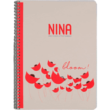 Тетрадь "Nina", А4, 96 листов, клетка, белый, красный