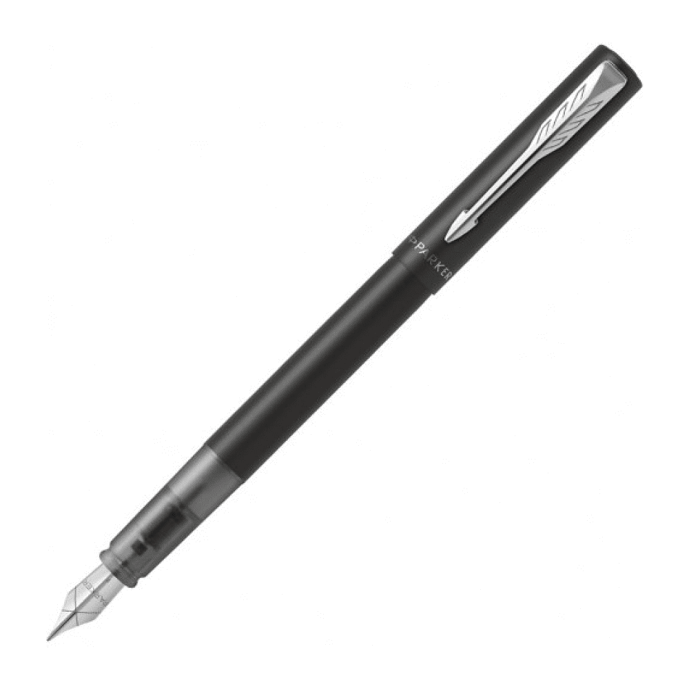 Ручка перьевая Parker "Vector XL" F21, М, черный, патрон синий
