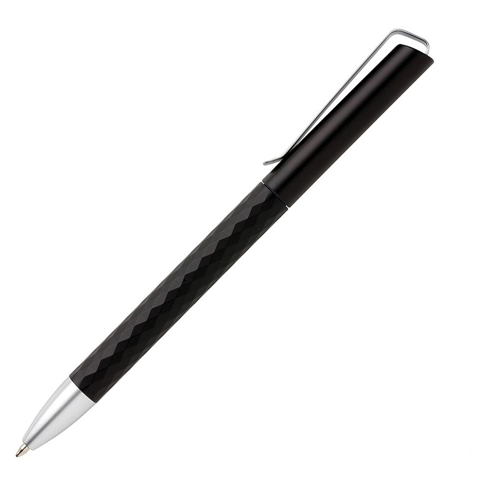 Ручка шариковая автоматическая Xindao "X3.1", 1.0 мм, черный, серебристый, стерж. синий - 2
