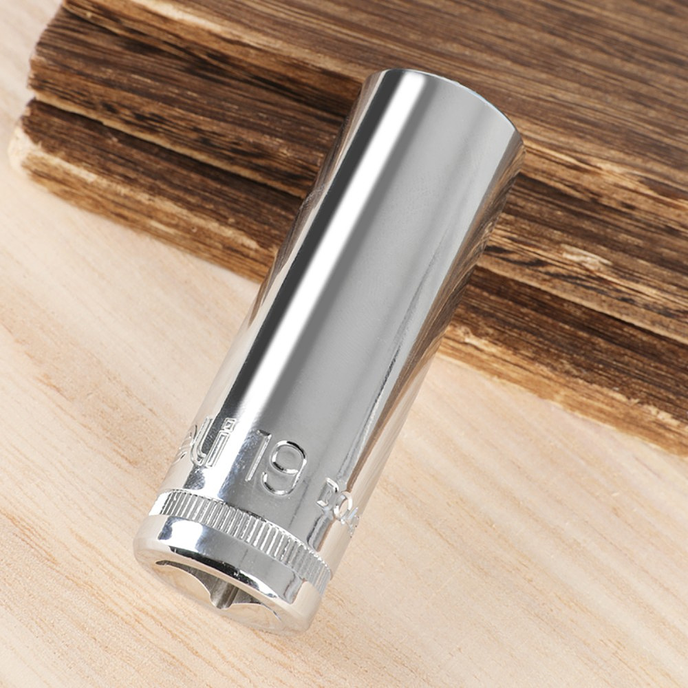 Головка торцевая шестигранная Deli YS EDQ4319 1/2", 19 мм, глубокая,  серебристый - 4