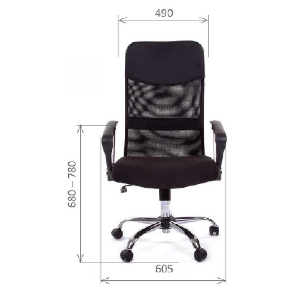 Кресло для руководителя "Chairman 610", ткань, металл, черный - 6
