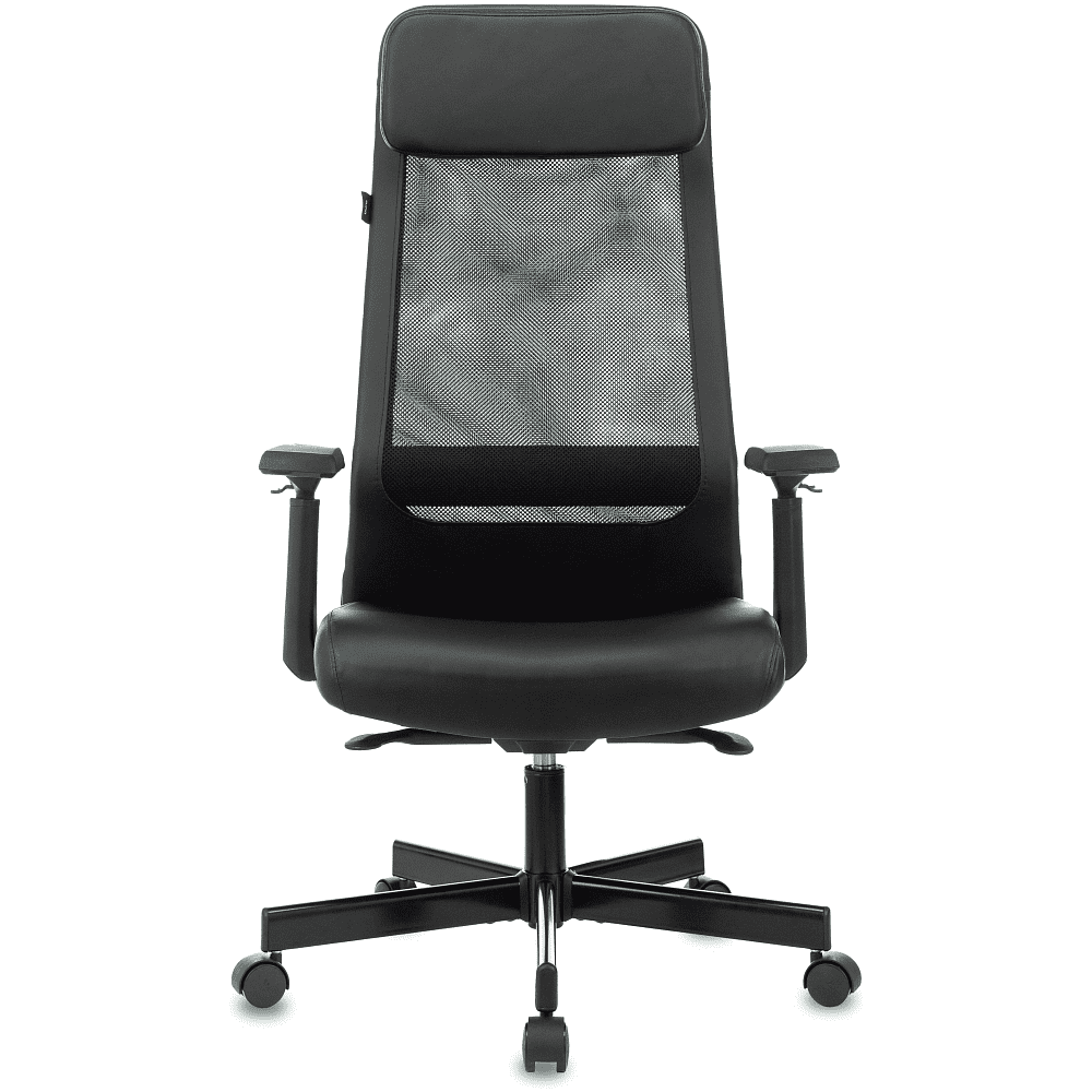 Кресло для руководителя Бюрократ T-995, экокожа/сетка, металл, черный - 2