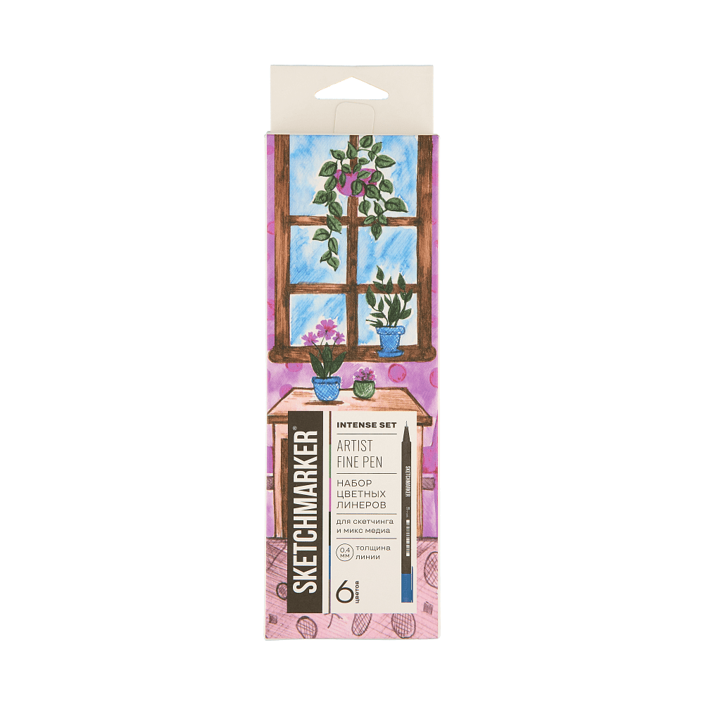 Ручка капиллярная "Sketchmarker Artist fine pen Intense", 6 шт.