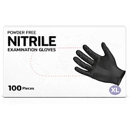 Перчатки нитриловые неопудренные одноразовые, р-р XL, 100 шт./уп., черный