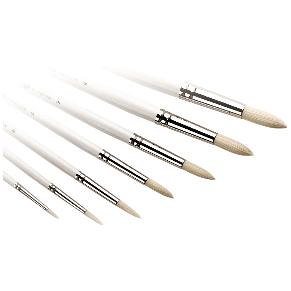 Кисть для рисования "Невская Палитра", щетина, круглая, №8