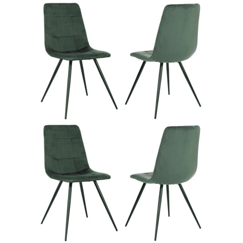 Стул Бюрократ "CH-K1_4", ткань, зеленый, металл,  комплект 4 штуки