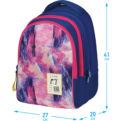 Рюкзак школьный "Joy", синий, розовый - 2