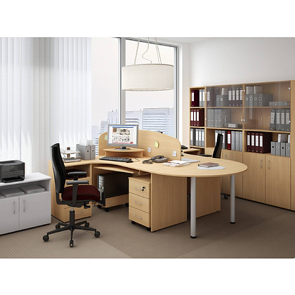 Коллекция Столица стеллаж угловой С-312, 334х334х780 мм, дуб сонома - 6