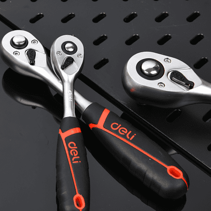 Ключ-трещотка Deli RS EDQ42802, 3/8", 200 мм, 72 зуба - 3