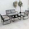 Комплект мебели садовой AksHome GARDENIA (кресло  2 шт, диван 1 шт, стол 1 шт), черный - 12