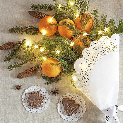 Салфетки бумажные ажурные AVIORA, d=12 см, 250 шт, белый - 3