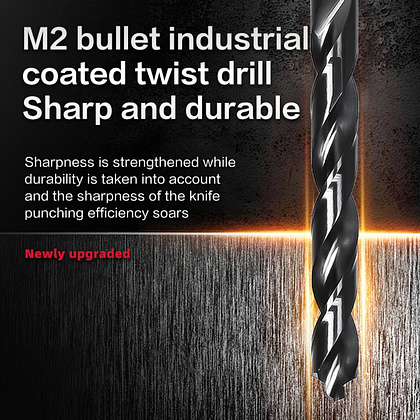 Сверло по металлу Deli RS EDH-MHZ020-E4, 2.0 мм, DIN 338, HSS-TiN - 5