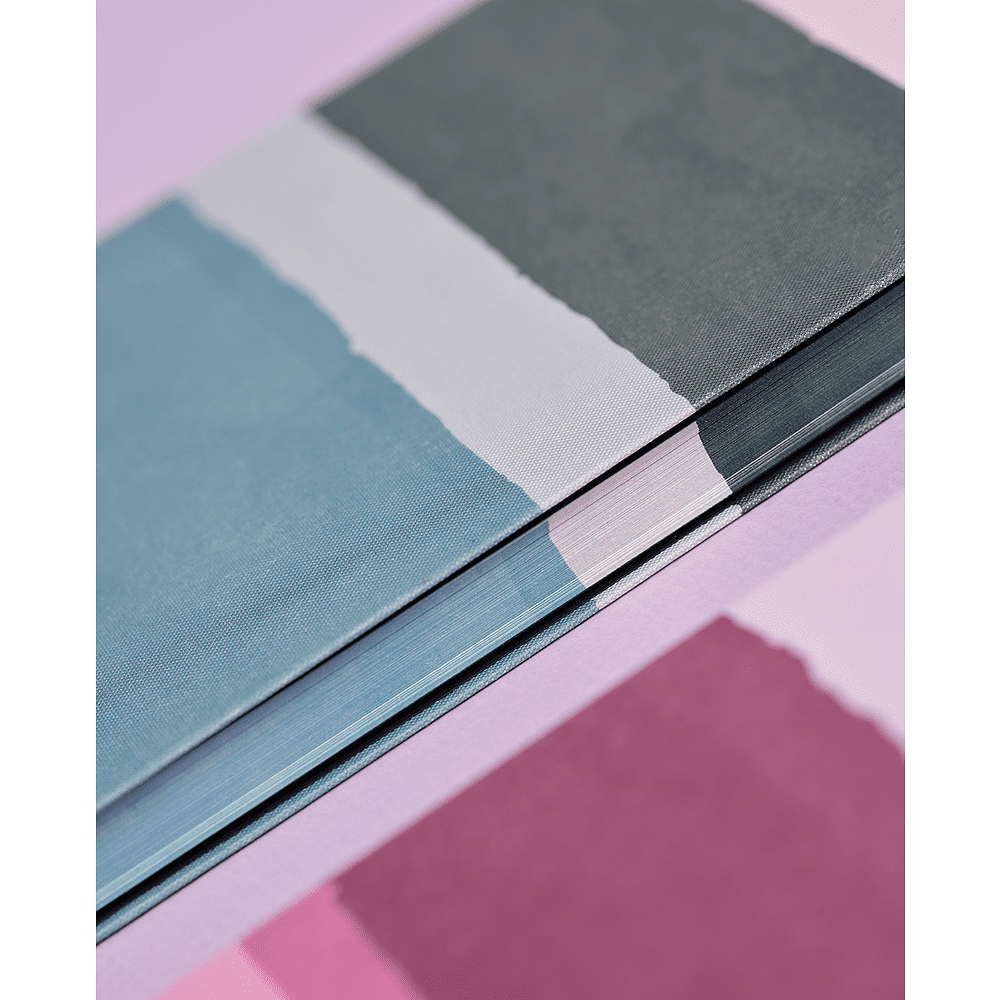 Блокнот "Stripes dusty pink", А5, 96 листов, линейка, розовый, голубой, срез разноцветный - 5