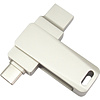USB Flash накопитель 3.0 32 Gb СК-046, TypeC Dual, металл, серебристый   - 2