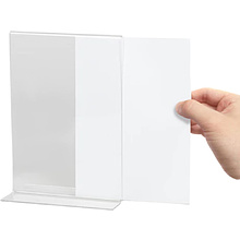 Стойка информационная "Brauberg", настольная, A5, вертикальная, прозрачный