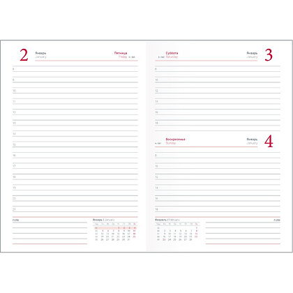 Ежедневник датированный "Berlin", А5, черный, 2026 - 4