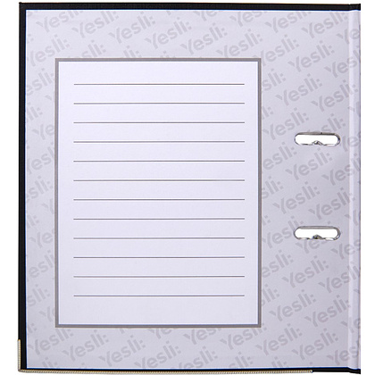 Папка-регистратор "Yesli:", А4, 50 мм, ПВХ Эко, черный - 7