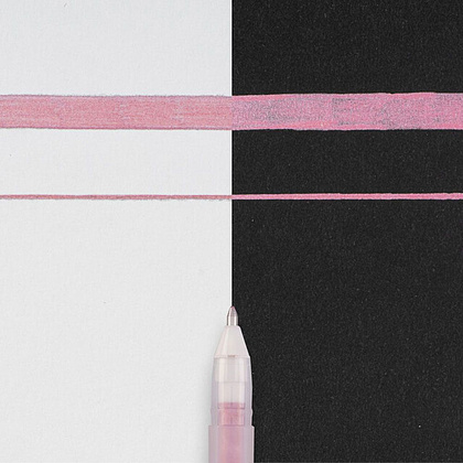 Ручка гелевая "Gelly Roll Metallic", 1.0 мм, прозрачный, стерж. красный - 2
