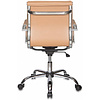 Кресло для руководителя "Бюрократ CH-993" низкая спинка, кожзам, хром, светло-коричневый - 4