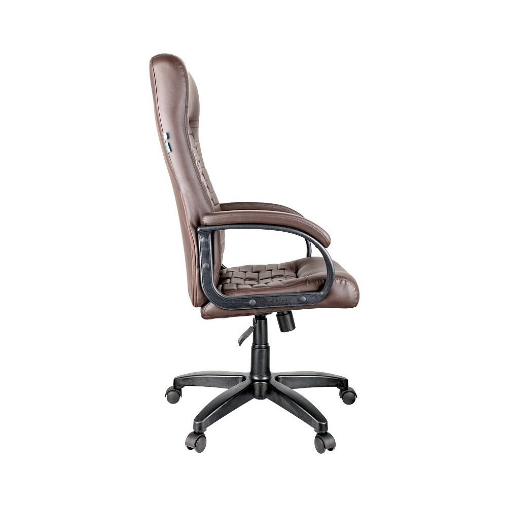 Кресло для руководителя Helmi "HL-E80 Ornament", экокожа, пластик, коричневый - 3